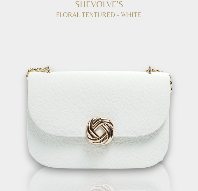 Shevolve Floral Textured  - White