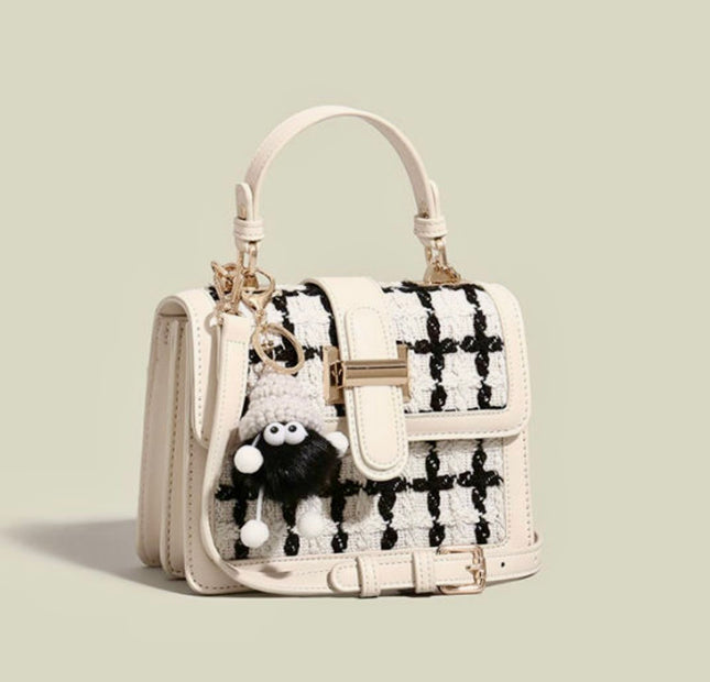 Checkered Flap - White
