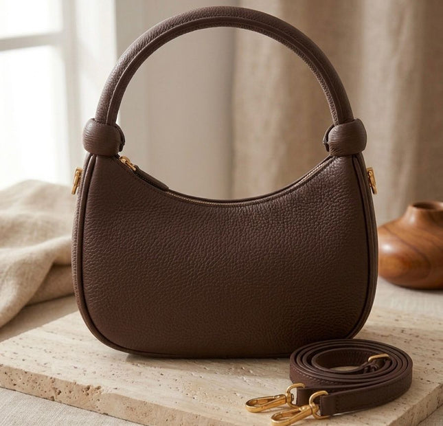 Hobo Top Handle With Knot - Brown