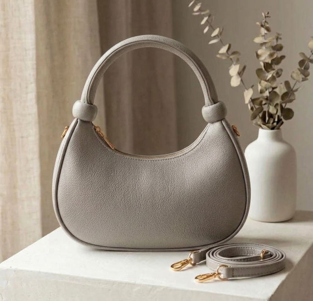 Hobo Top Handle With Knot - Grey