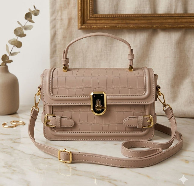 Toggle Switch Hand Bag - Khaki