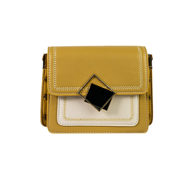 Square Style Yellow Flap Bag