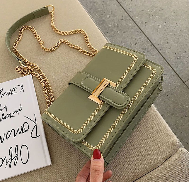Bold Green Flap Bag For Women