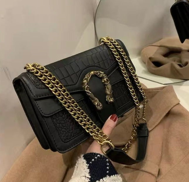 Mermaid Buckle Flap - Black