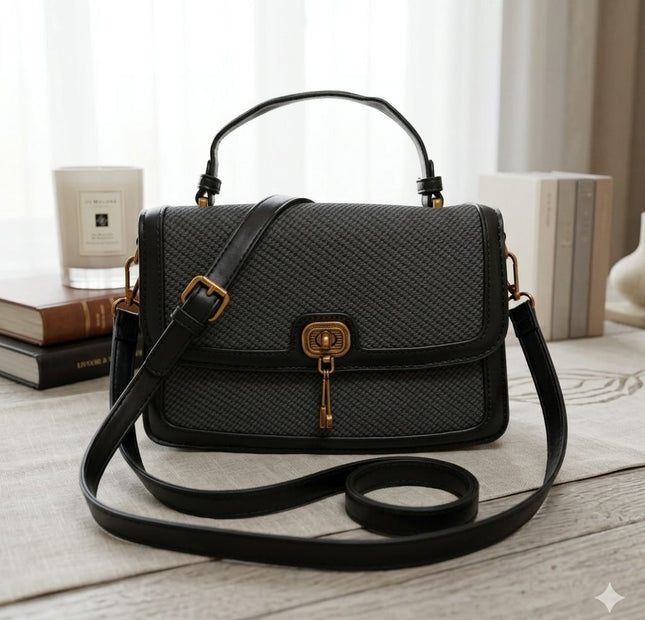 Woven Shore Crossbody - Black