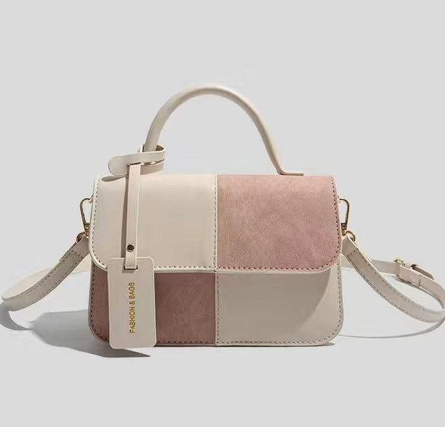 Plaid Patchwork - White & Pink