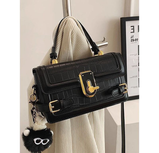 Toggle Switch Hand Bag - Black