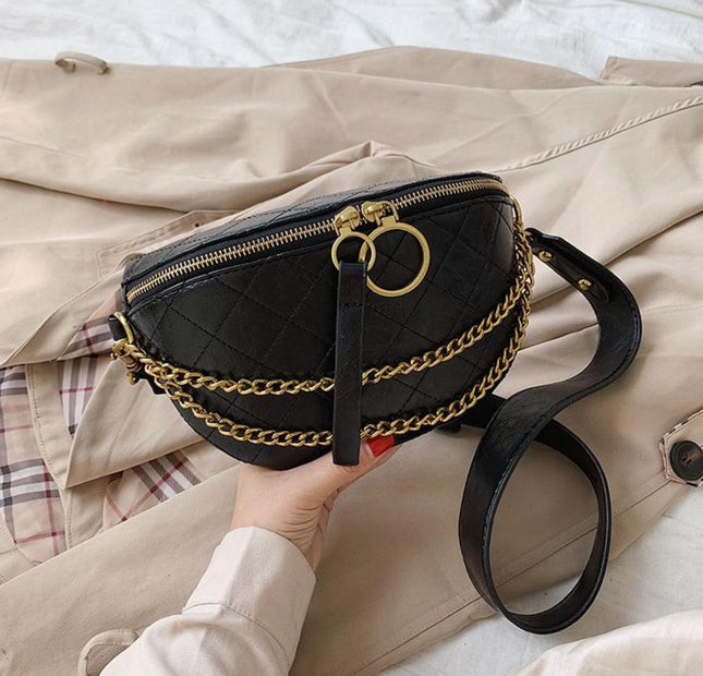 Fanny Pack - Pattern Chain Black