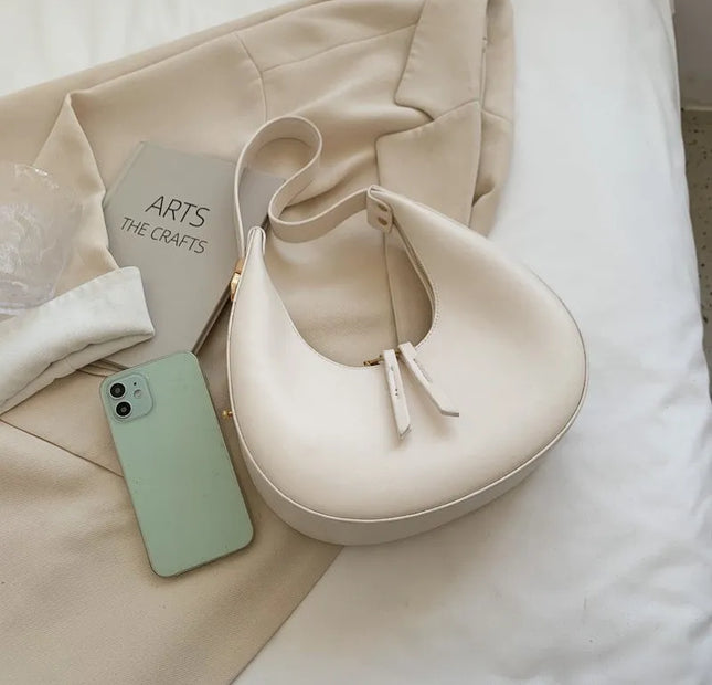 Crescent Curve Bag - White