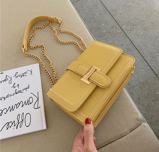 Bold Yellow Flap Bag For Women