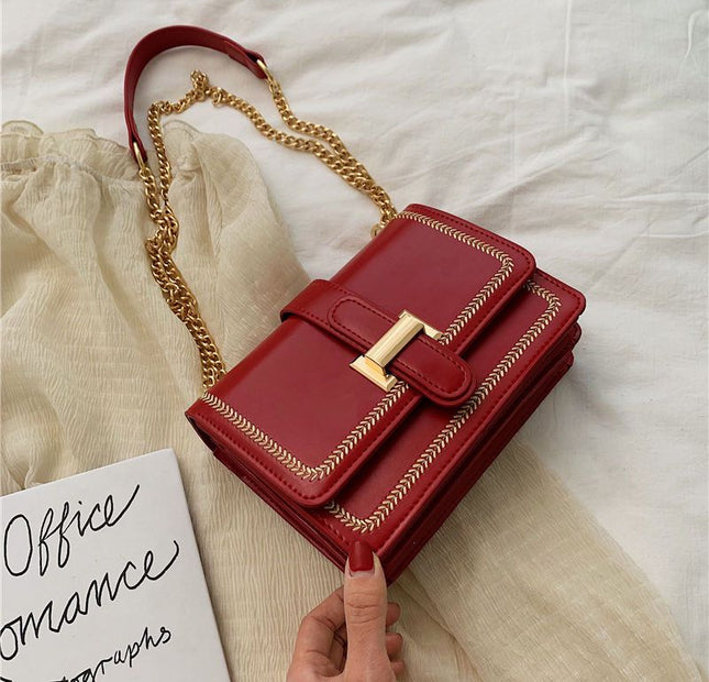 Bold Maroon Flap Bag For Women