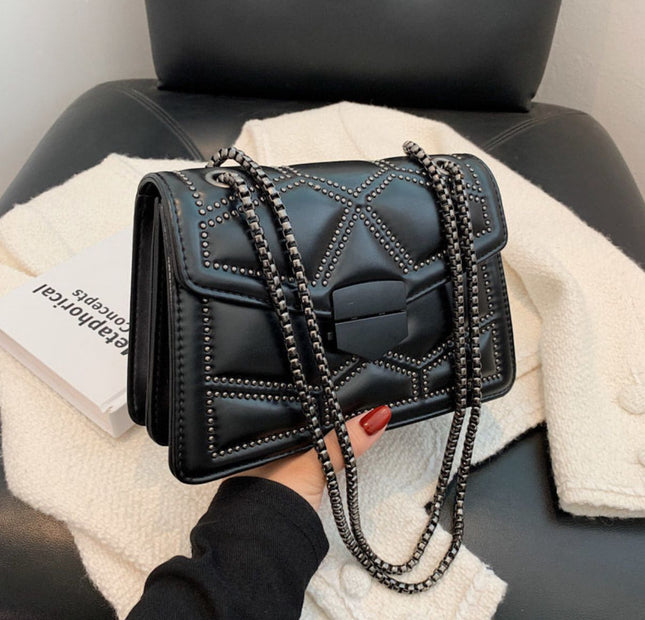 Bold Black Flap Bag For Women