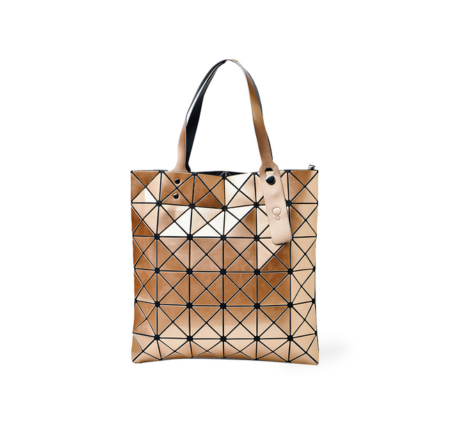 Geometric Pattern Tote - Bronze