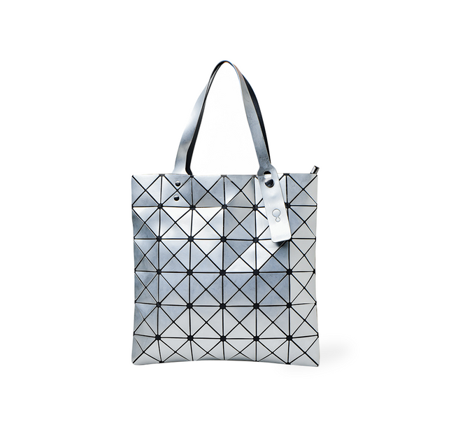 Geometric Pattern Tote - Silver