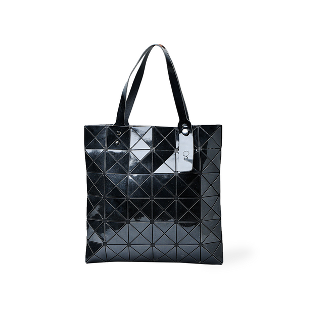 Geometric Pattern Tote - Black