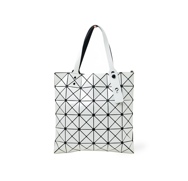 Geometric Pattern Tote - White