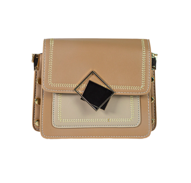 Square Style Pink Flap Bag