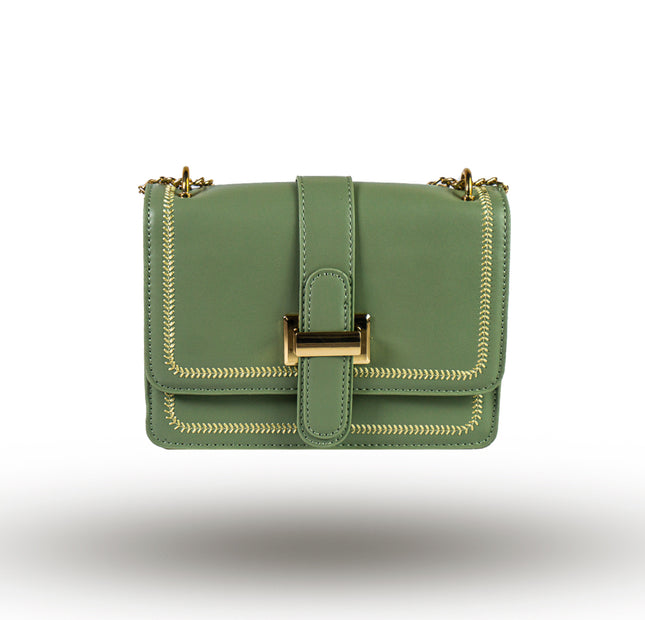 Bold Green Flap Bag For Women