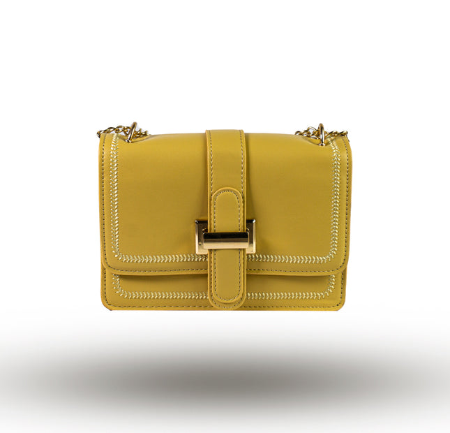 Bold Yellow Flap Bag For Women