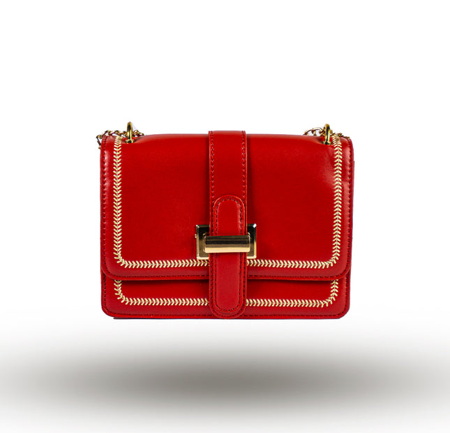 Bold Maroon Flap Bag For Women