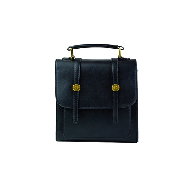 Portrait Small Satchel Backpack - Black