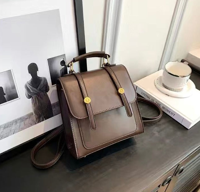 Portrait Small Satchel Backpack - Brown