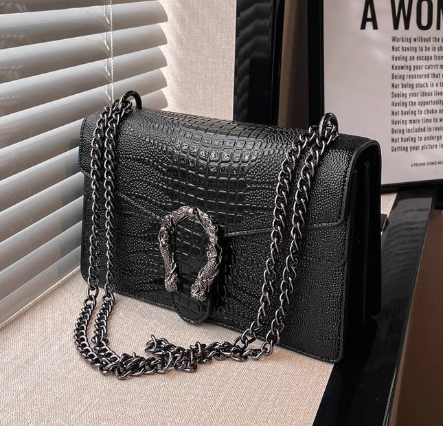 Mermaid Croc Flap - Black