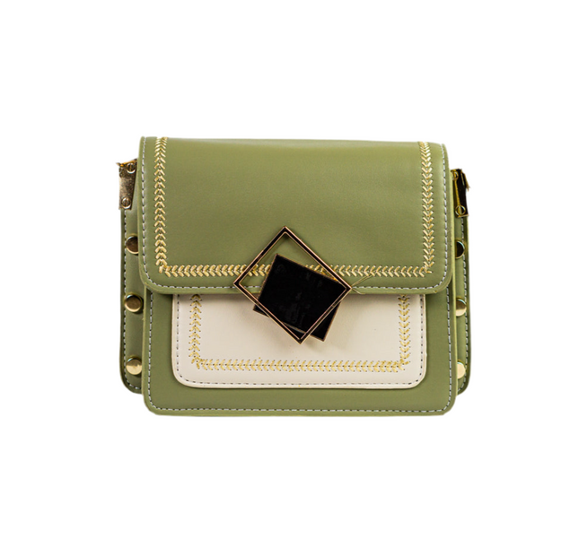 Square Style Green Flap Bag
