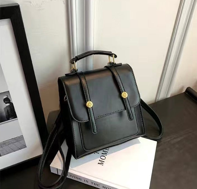 Portrait Small Satchel Backpack - Black