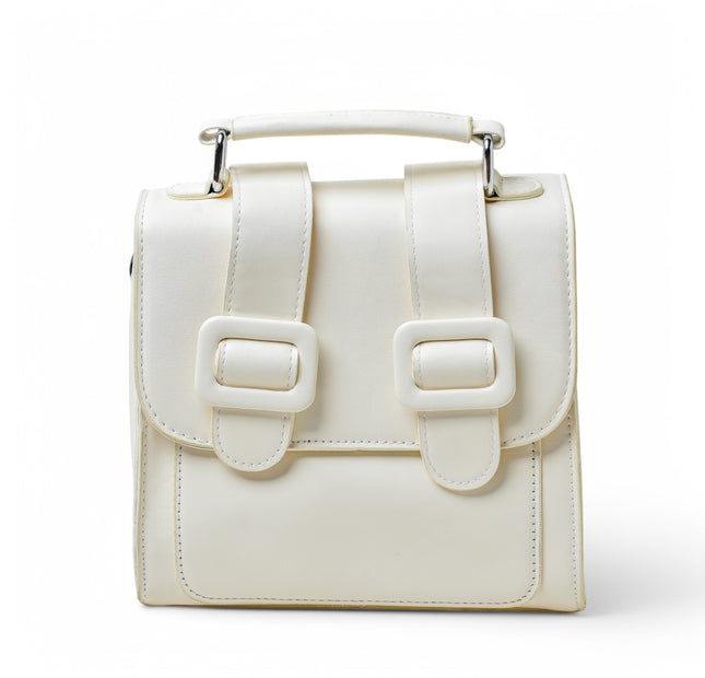 Belt Buckle Backpack - White